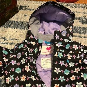 Obermeyer Black and Purple Puffer onesie